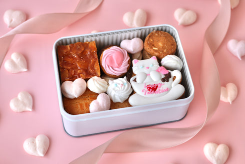 バレンタインのミニクッキー缶