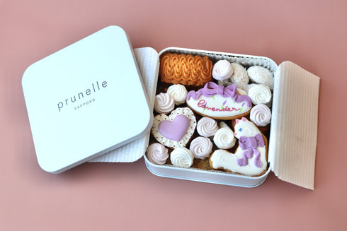 ラベンダーのプレミアムクッキー缶