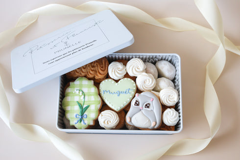 スズランのクッキー缶 エゾモモンガ