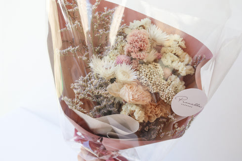 ラッピングブーケ -ローズピンク-