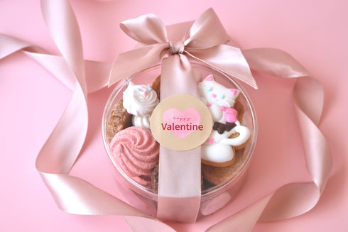 バレンタインのミニクッキーBOX