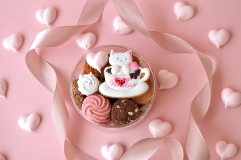 バレンタインのミニクッキーBOX