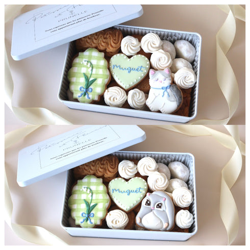 スズランのクッキー缶 エゾモモンガ