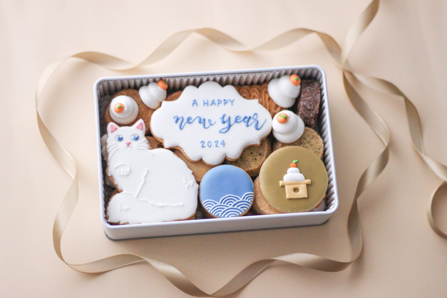 1月のプレミアムクッキー缶 お正月-new year-