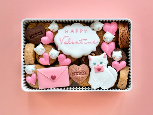 Valentineのプレミアムクッキー缶-プリュねこ-